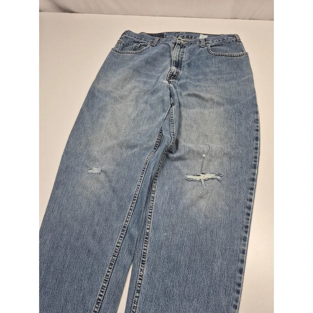 Vintage Levis 560 Loose Tapered Jeans Mens 36x30 Blue Denim USA 90s Distressed